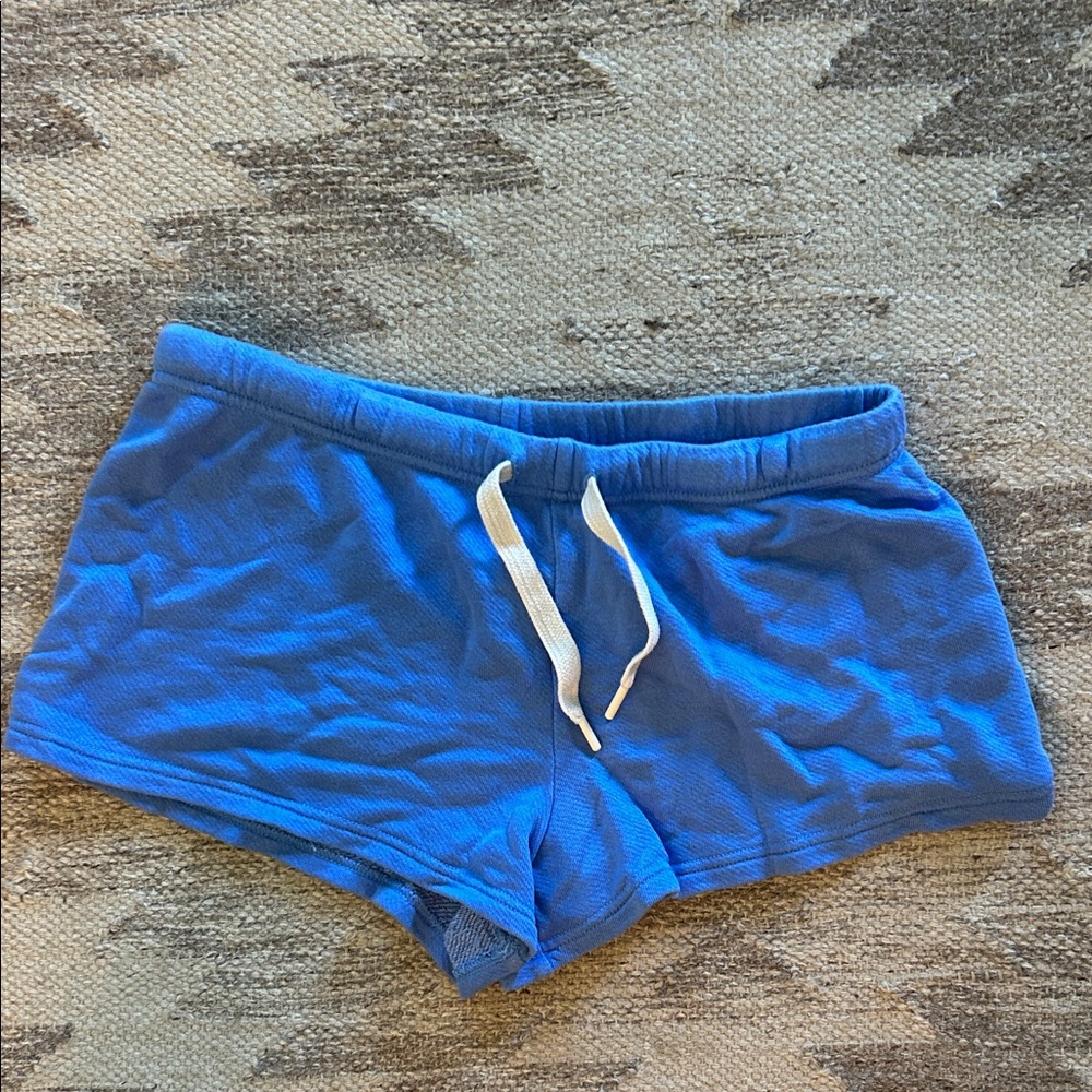 Aerie Blue Textured Shorts 5.